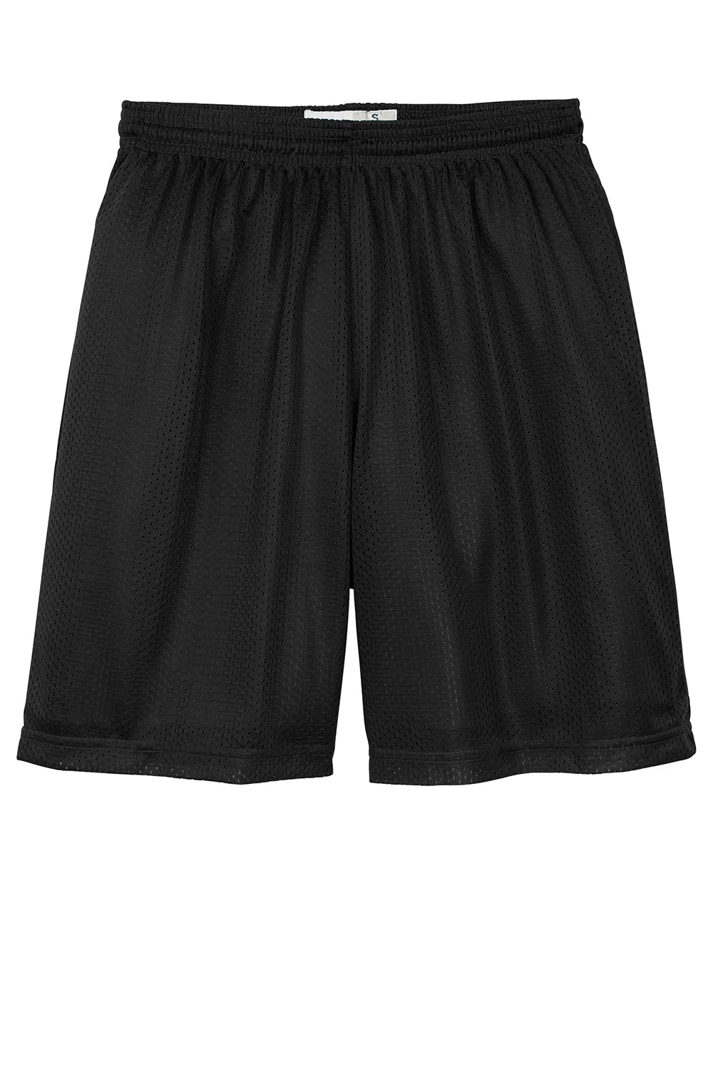Sport-Tek Mens Moisture Wicking Classic Mesh Shorts - Black - Closeout