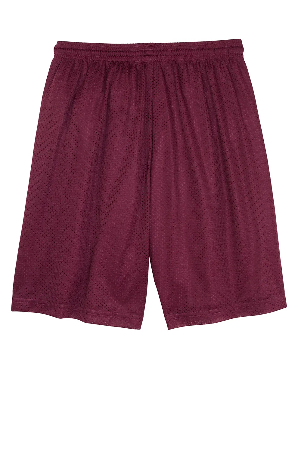 Sport-Tek Mens Moisture Wicking Classic Mesh Shorts - Maroon - Closeout