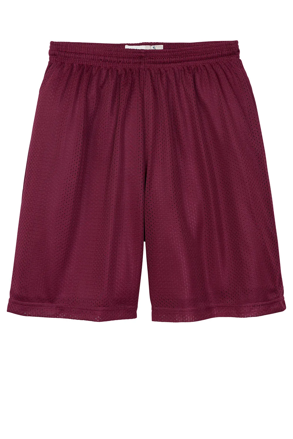 Sport-Tek Mens Moisture Wicking Classic Mesh Shorts - Maroon - Closeout