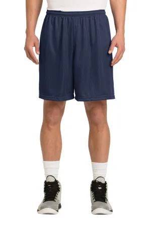 Sport-Tek Mens Moisture Wicking Classic Mesh Shorts - True Navy Blue - Closeout