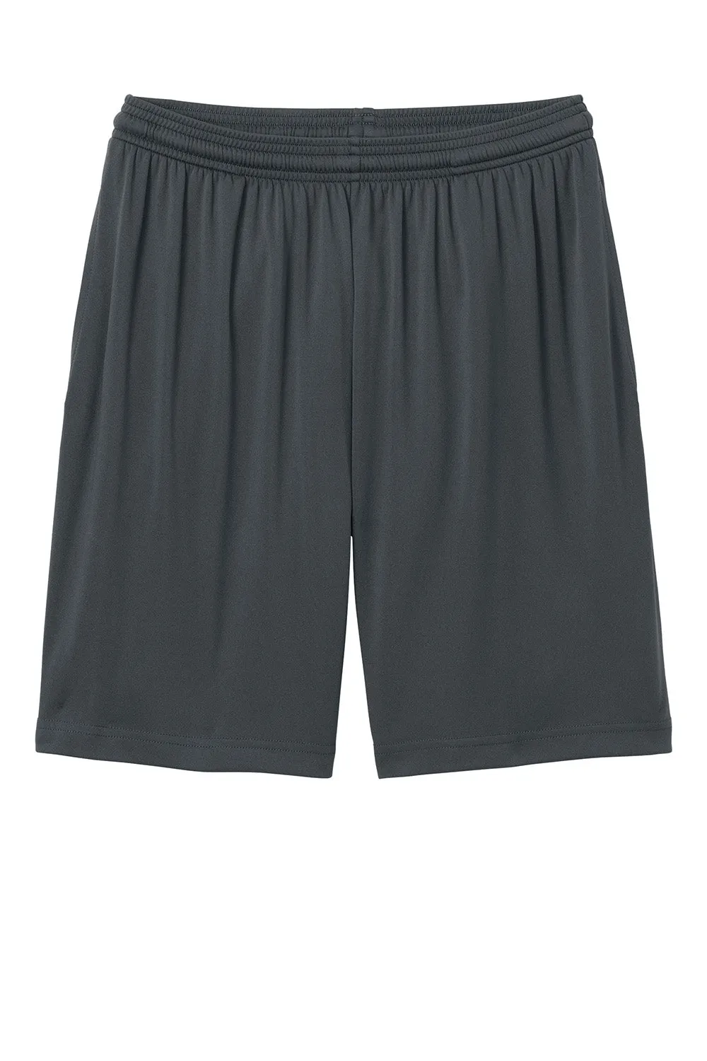 Sport-Tek Mens Moisture Wicking Competitor Athletic Shorts w/ Pockets - Iron Grey