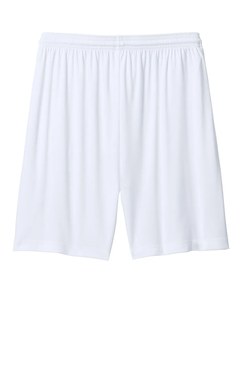 Sport-Tek Mens Moisture Wicking Competitor Athletic Shorts w/ Pockets - White