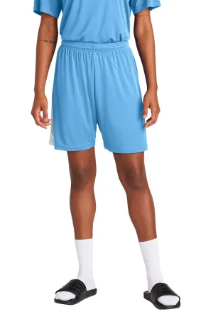 Sport-Tek Mens Moisture Wicking Competitor United Athletic Shorts - Carolina Blue/White
