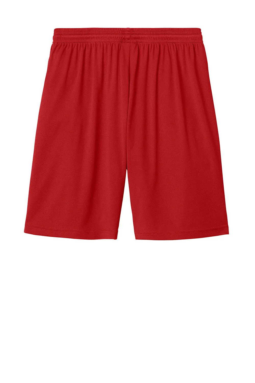 Sport-Tek Mens Moisture Wicking Competitor United Athletic Shorts - Deep Red/White