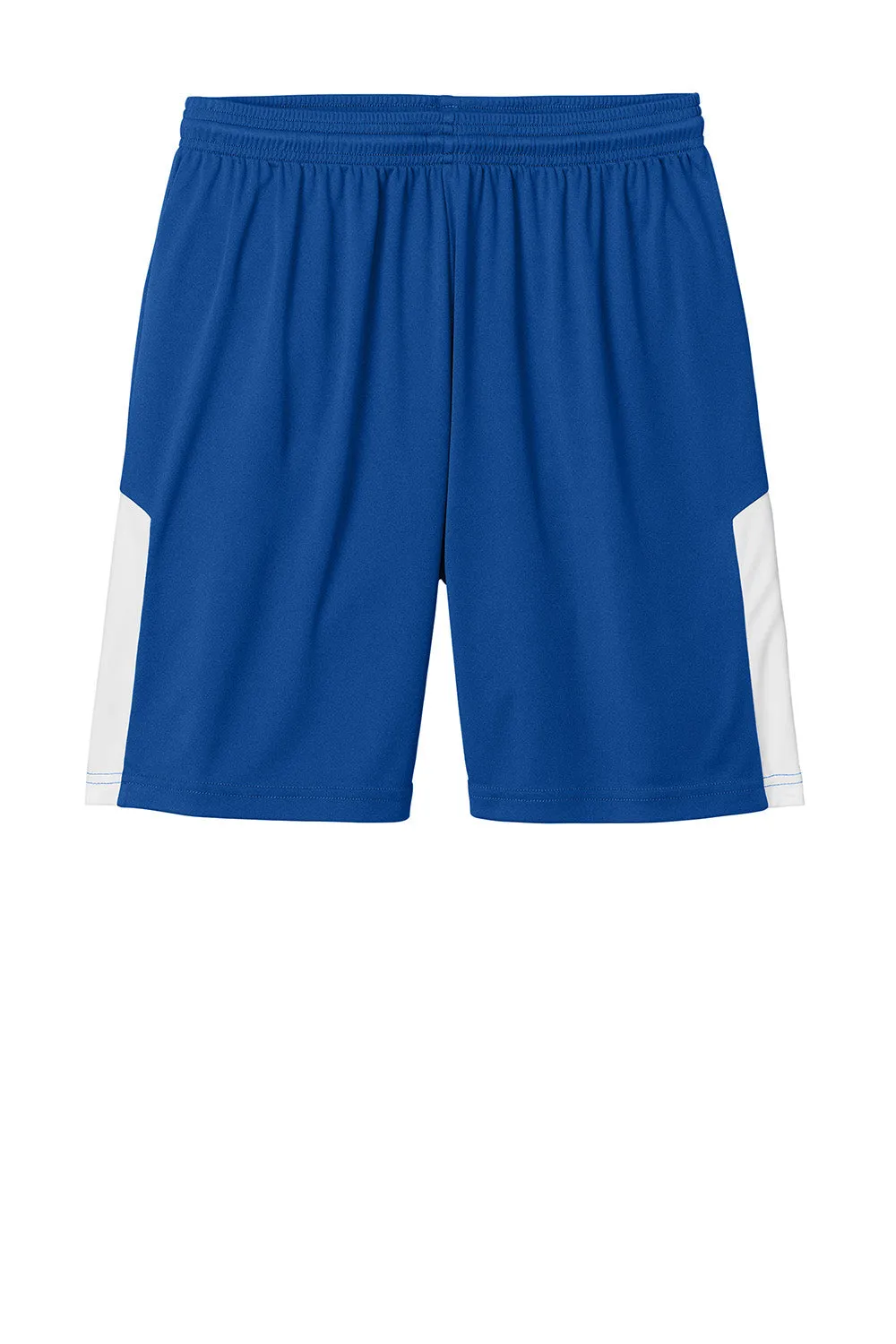 Sport-Tek Mens Moisture Wicking Competitor United Athletic Shorts - True Royal Blue/White