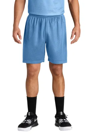 Sport-Tek Mens Moisture Wicking Mesh Athletic Shorts - Carolina Blue