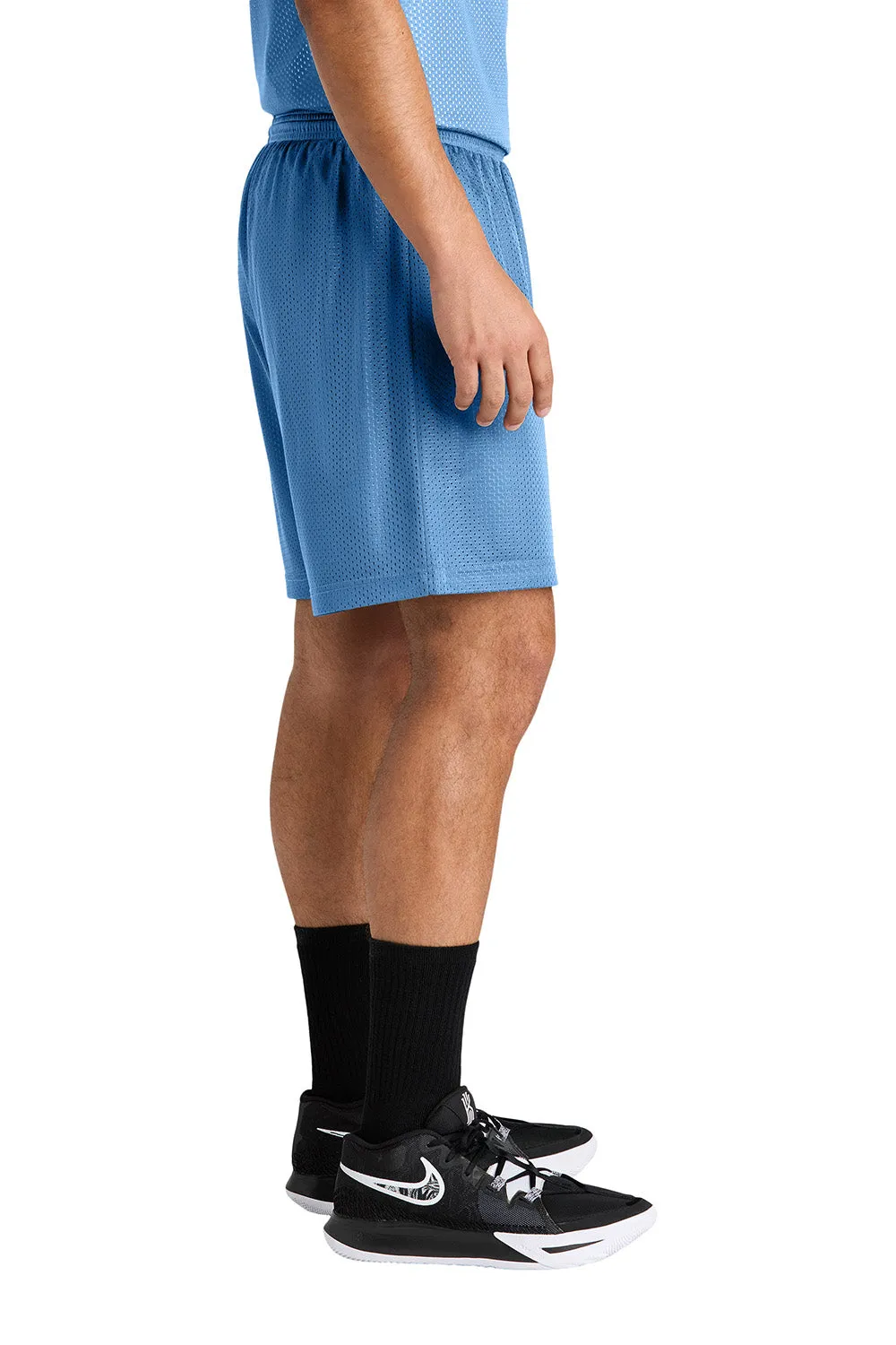 Sport-Tek Mens Moisture Wicking Mesh Athletic Shorts - Carolina Blue