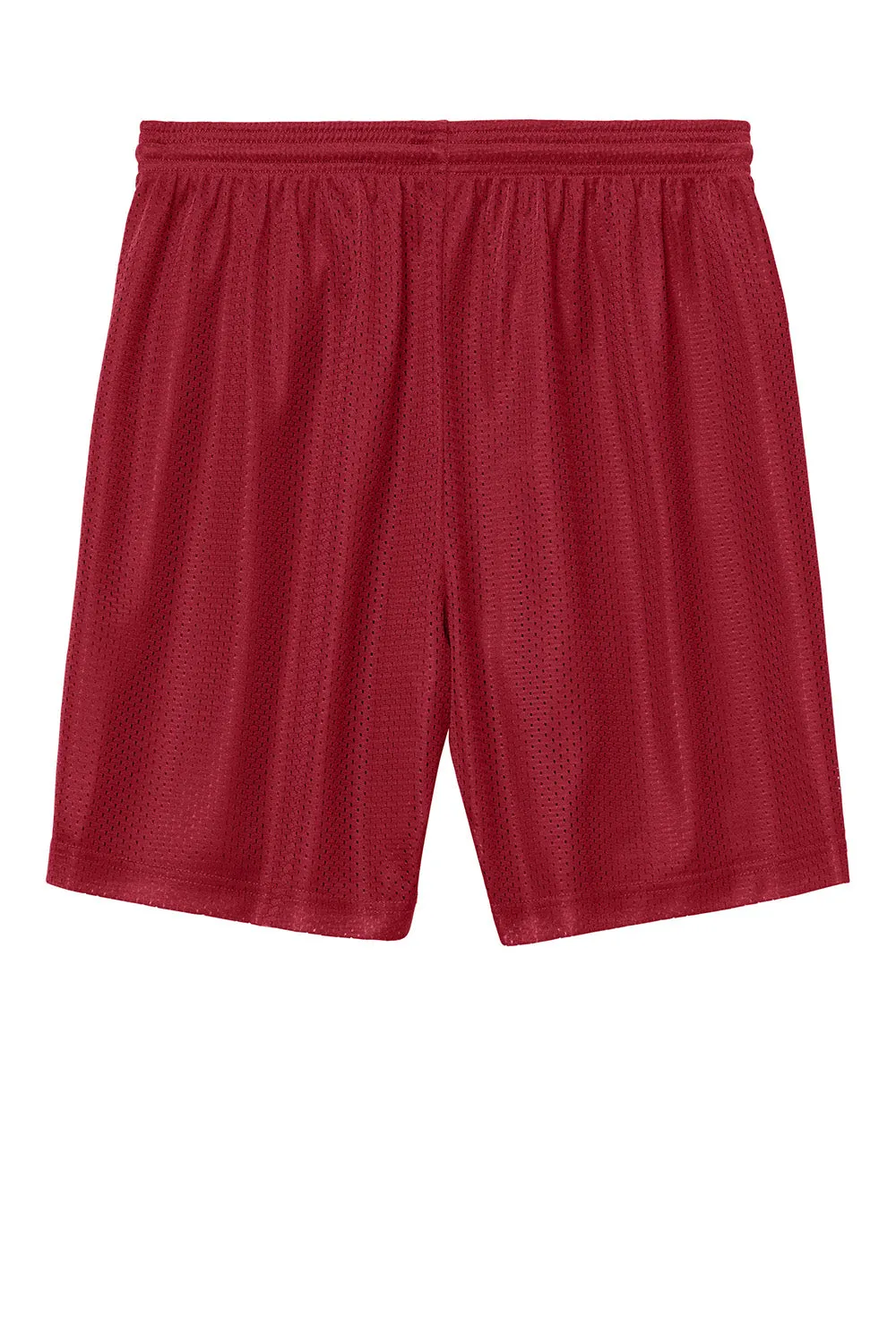 Sport-Tek Mens Moisture Wicking Mesh Athletic Shorts - Deep Red