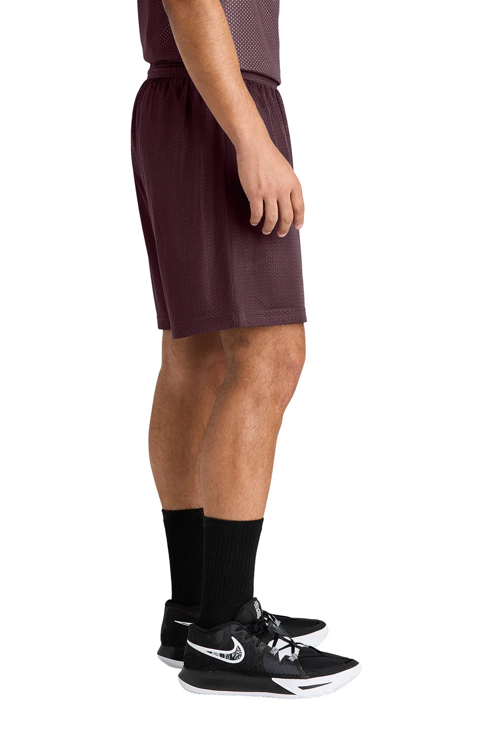 Sport-Tek Mens Moisture Wicking Mesh Athletic Shorts - Maroon