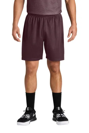 Sport-Tek Mens Moisture Wicking Mesh Athletic Shorts - Maroon
