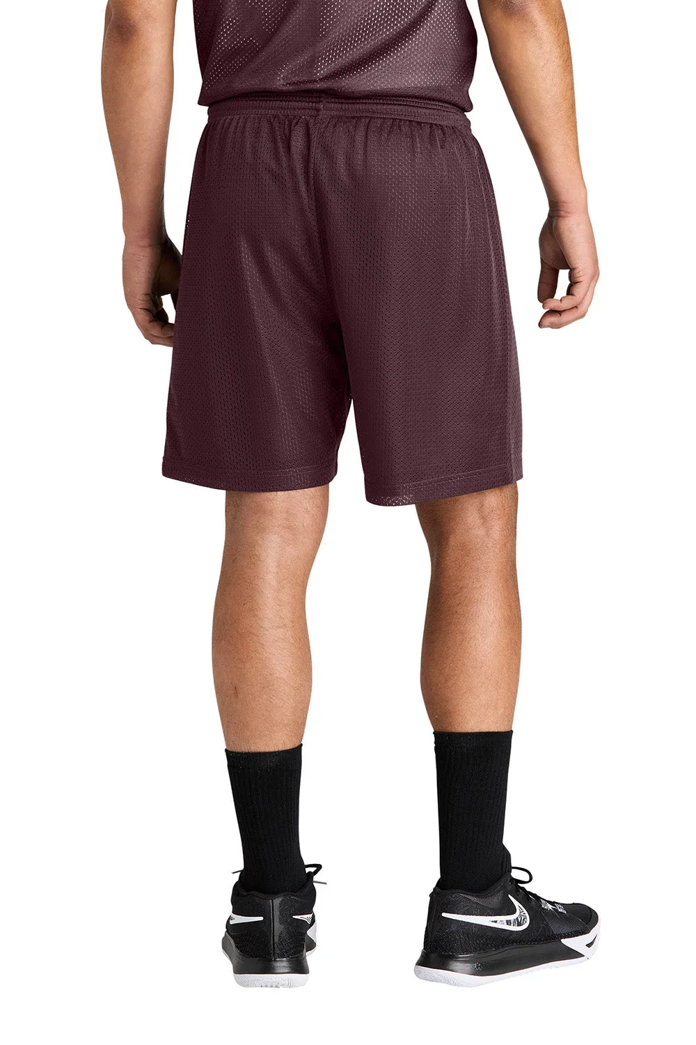 Sport-Tek Mens Moisture Wicking Mesh Athletic Shorts - Maroon