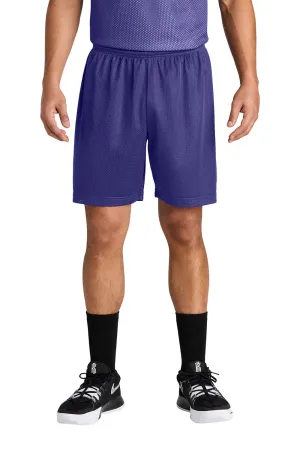 Sport-Tek Mens Moisture Wicking Mesh Athletic Shorts - Purple