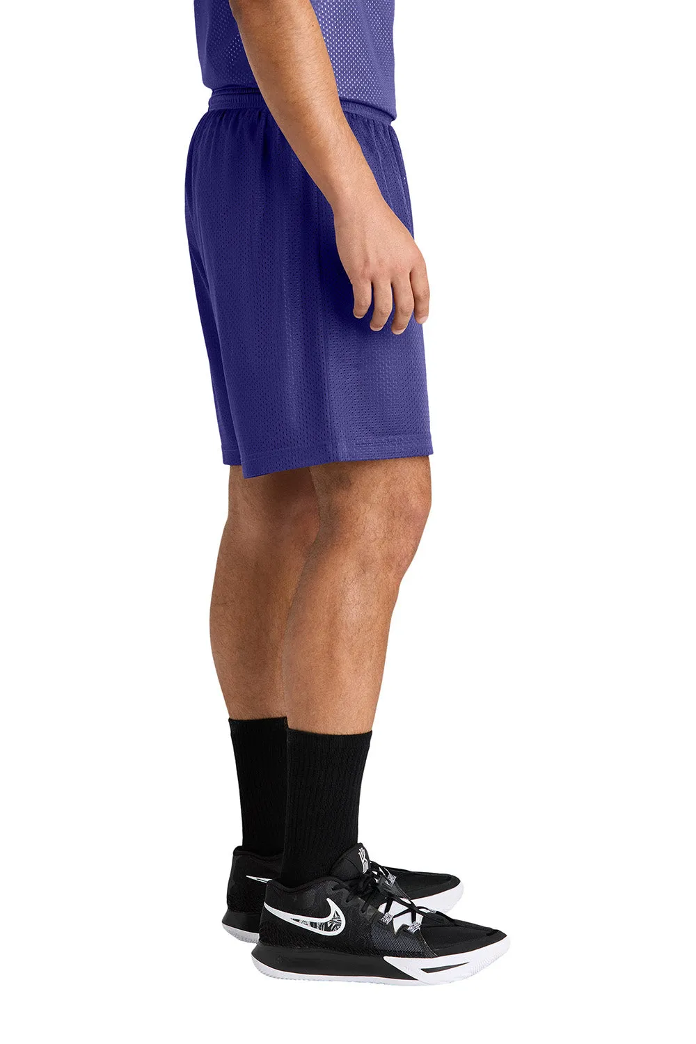 Sport-Tek Mens Moisture Wicking Mesh Athletic Shorts - Purple