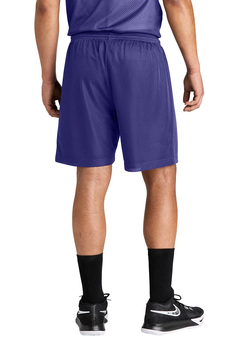 Sport-Tek Mens Moisture Wicking Mesh Athletic Shorts - Purple