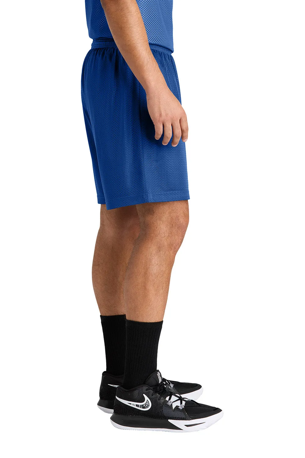 Sport-Tek Mens Moisture Wicking Mesh Athletic Shorts - True Royal Blue