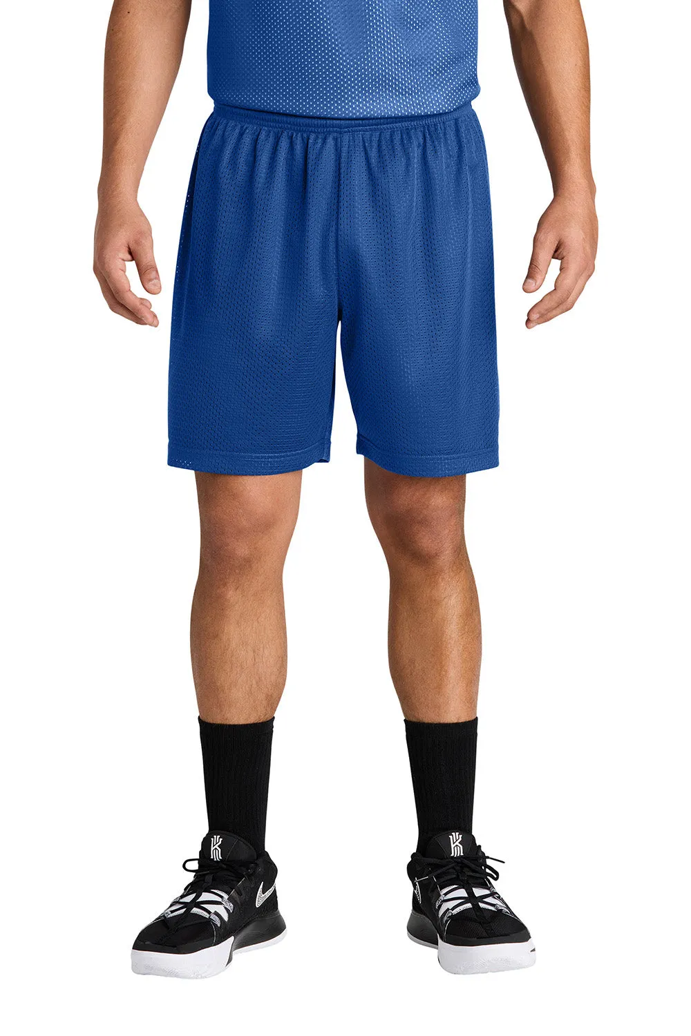 Sport-Tek Mens Moisture Wicking Mesh Athletic Shorts - True Royal Blue