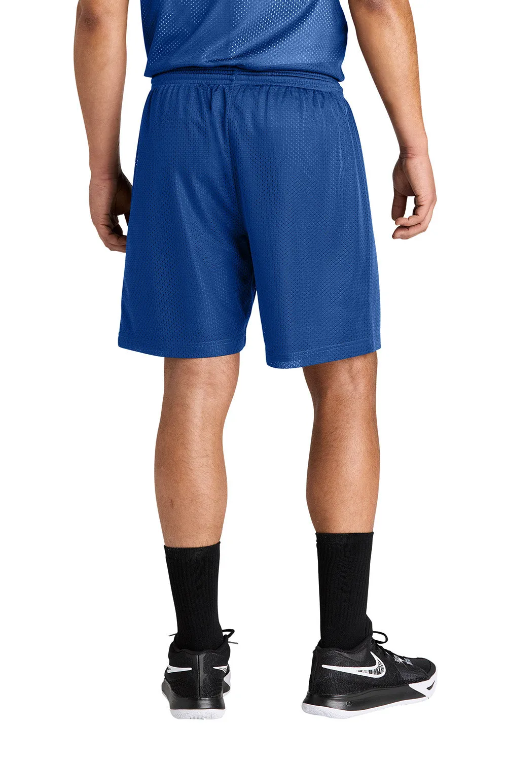 Sport-Tek Mens Moisture Wicking Mesh Athletic Shorts - True Royal Blue