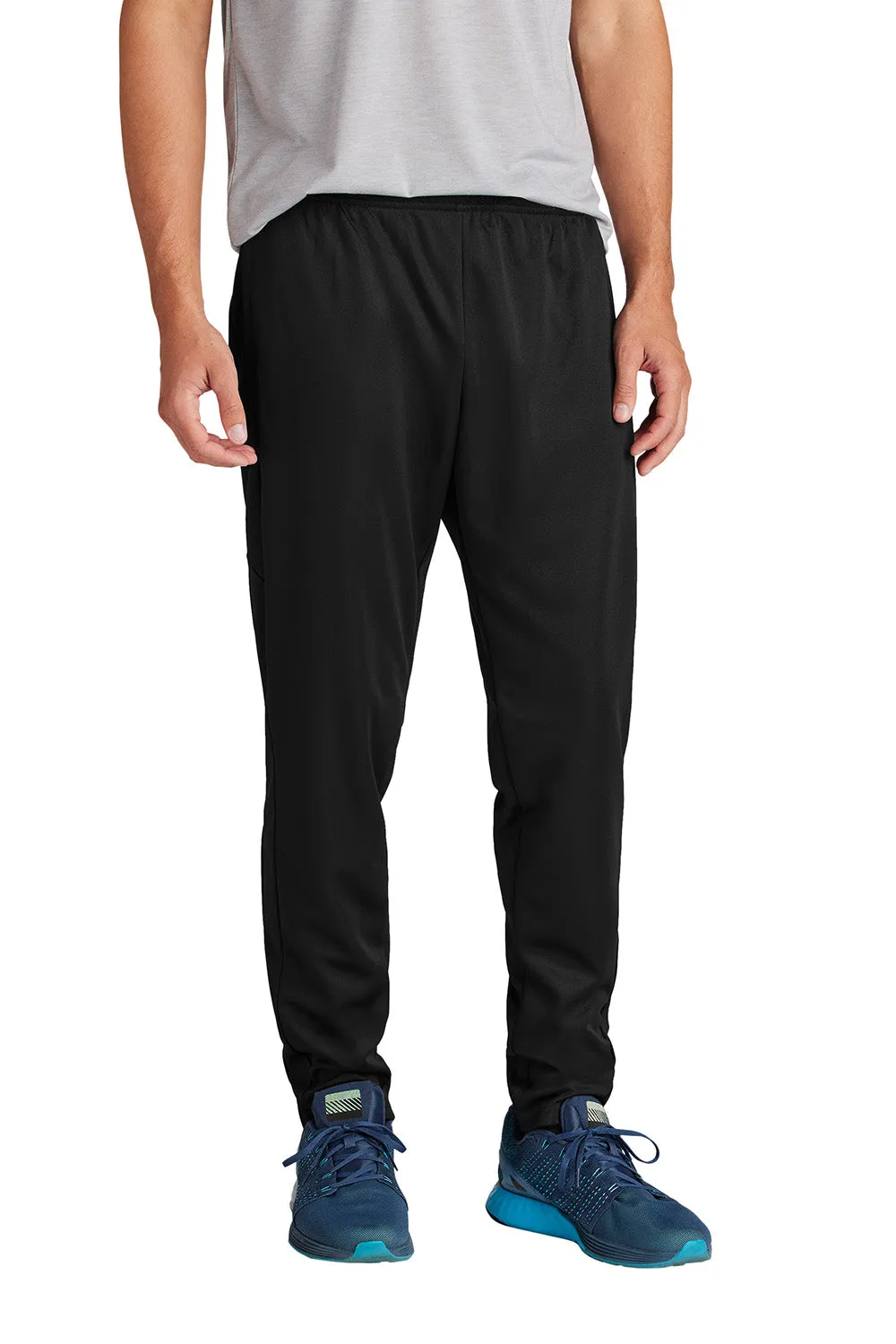 Sport-Tek Mens Moisture Wicking Travel Pants w/ Pockets - Black