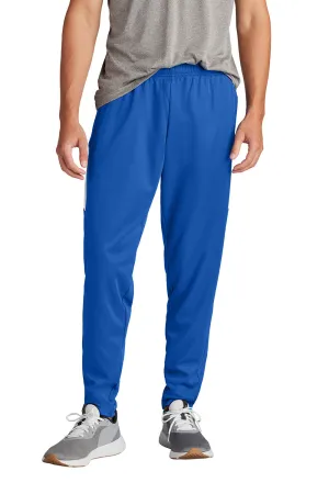 Sport-Tek Mens Moisture Wicking Travel Pants w/ Pockets - True Royal Blue/White