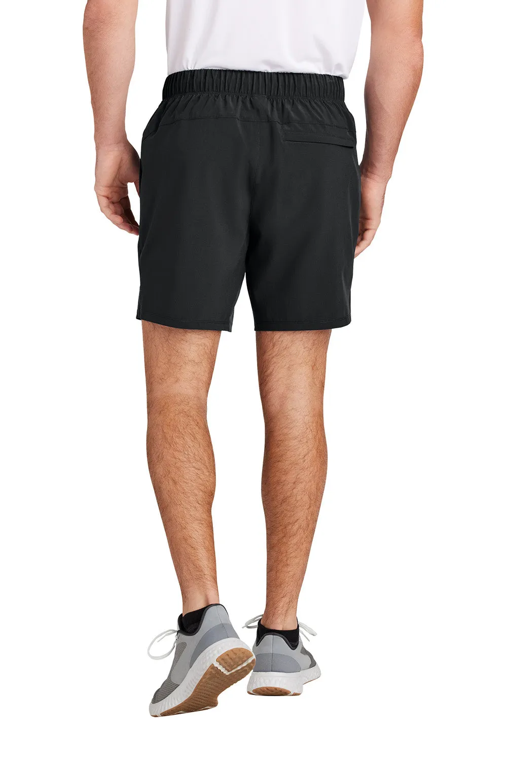 Sport-Tek Mens Repeat Moisture Wicking Shorts w/ Pockets - Black