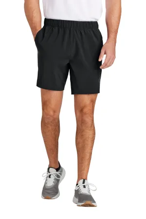 Sport-Tek Mens Repeat Moisture Wicking Shorts w/ Pockets - Black