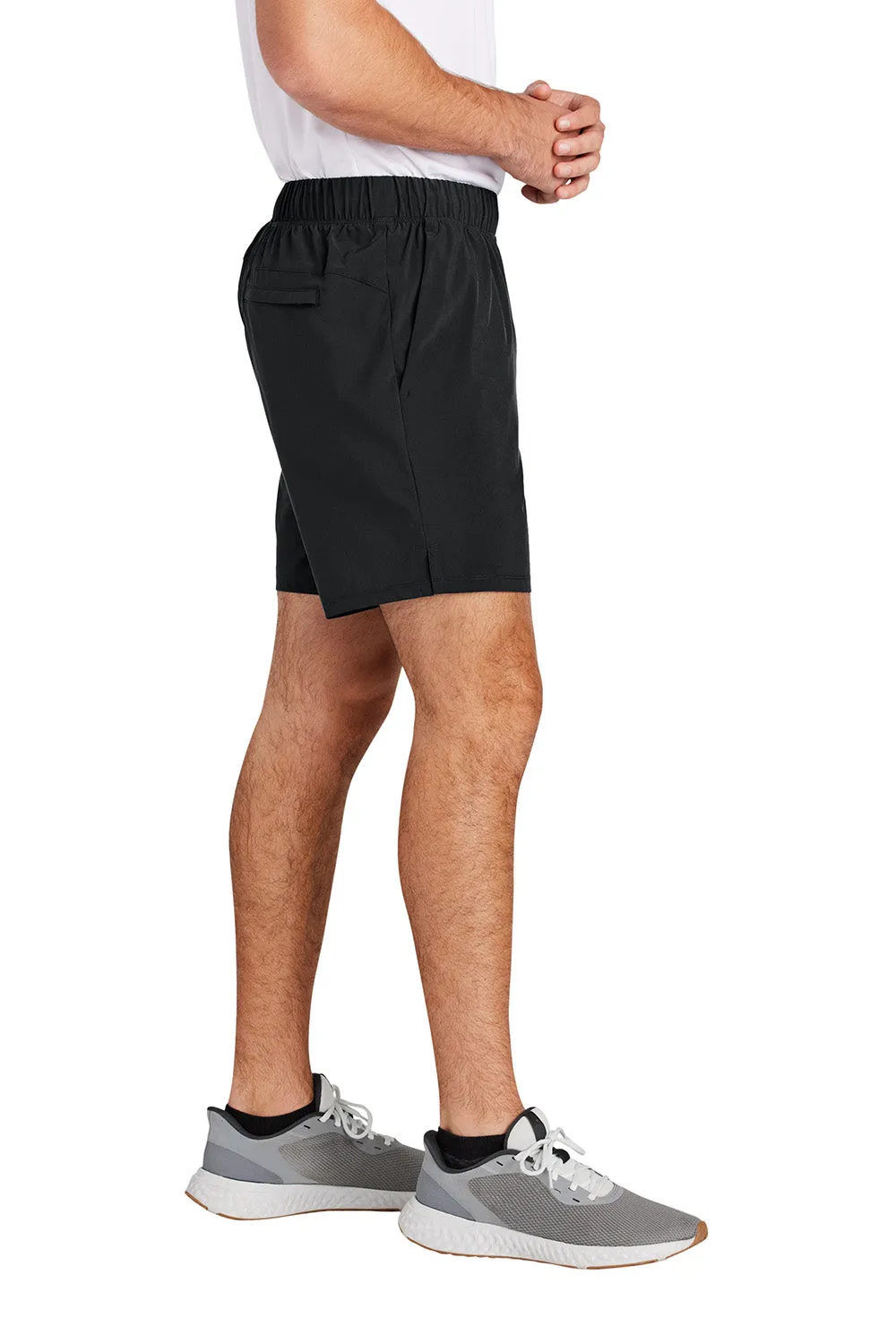 Sport-Tek Mens Repeat Moisture Wicking Shorts w/ Pockets - Black