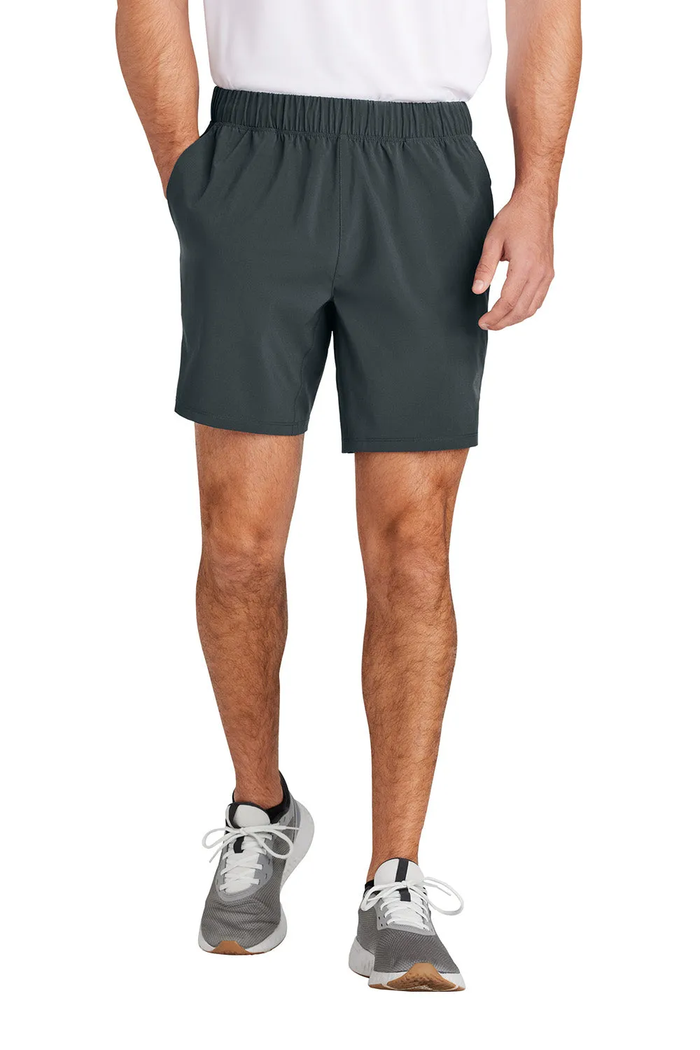 Sport-Tek Mens Repeat Moisture Wicking Shorts w/ Pockets - Iron Grey
