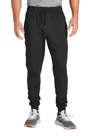 Sport-Tek Mens Sport-Wick Moisture Wicking Jogger Sweatpants w/ Pockets - Black