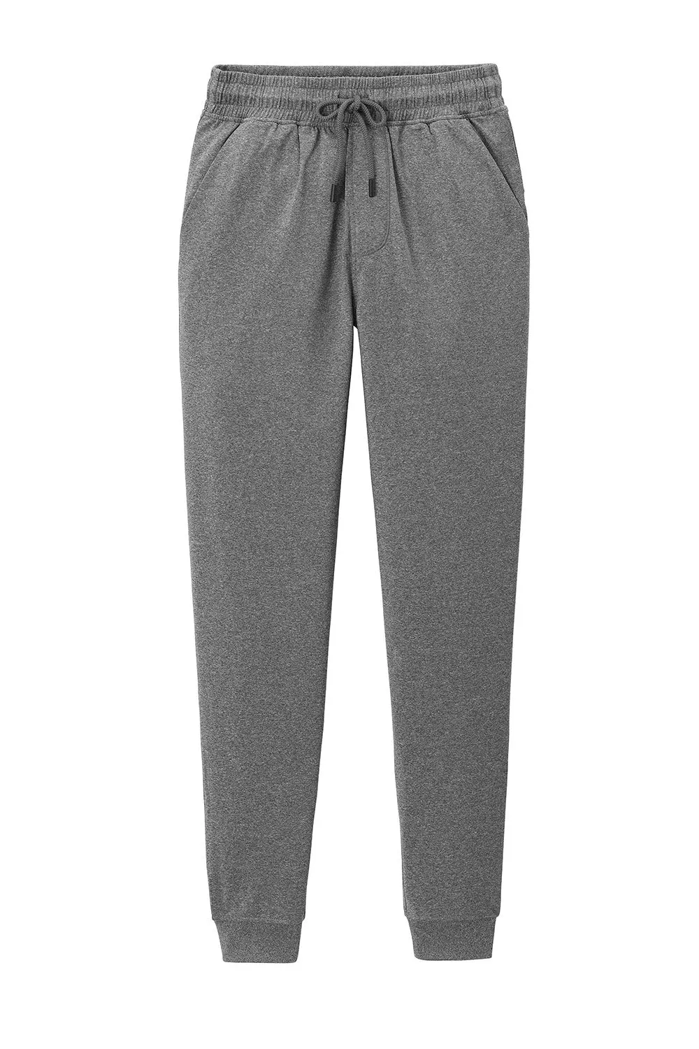 Sport-Tek Mens Sport-Wick Moisture Wicking Jogger Sweatpants w/ Pockets - Heather Charcoal Grey
