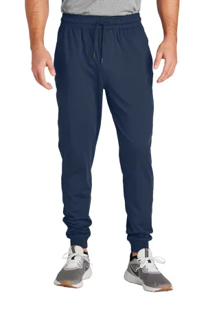 Sport-Tek Mens Sport-Wick Moisture Wicking Jogger Sweatpants w/ Pockets - True Navy Blue