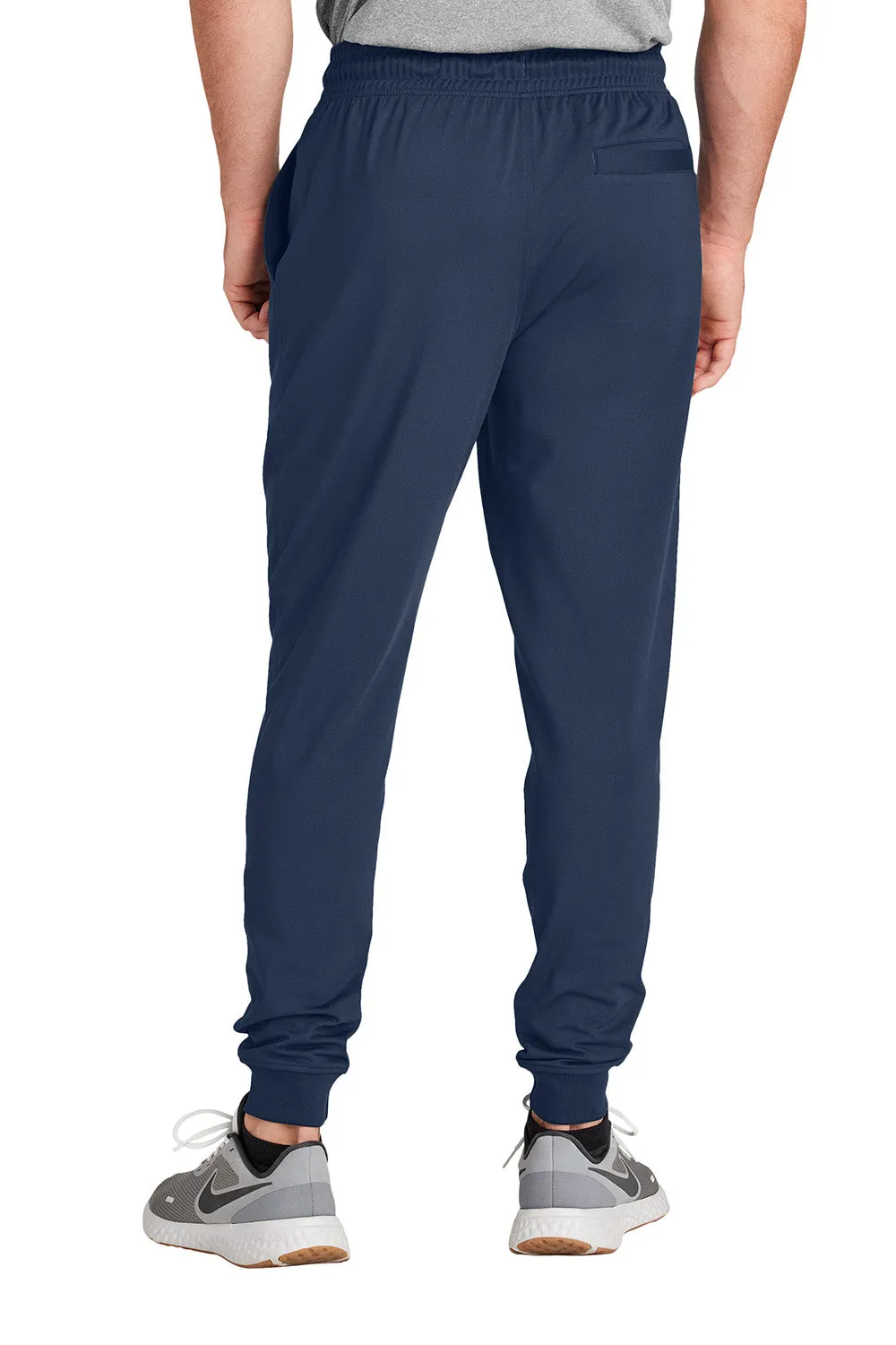 Sport-Tek Mens Sport-Wick Moisture Wicking Jogger Sweatpants w/ Pockets - True Navy Blue