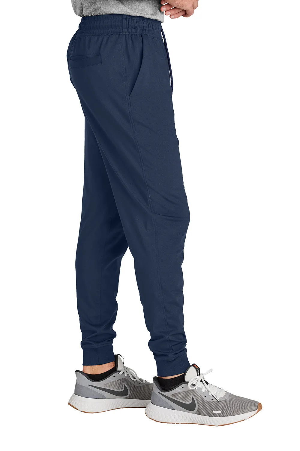 Sport-Tek Mens Sport-Wick Moisture Wicking Jogger Sweatpants w/ Pockets - True Navy Blue