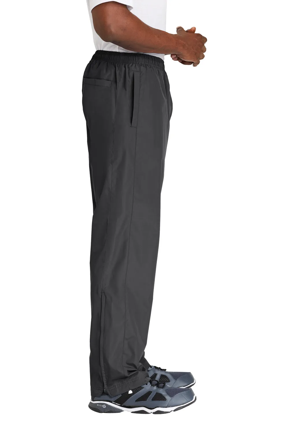 Sport-Tek Mens Water Resistant Wind Pants w/ Pockets - Graphite Grey