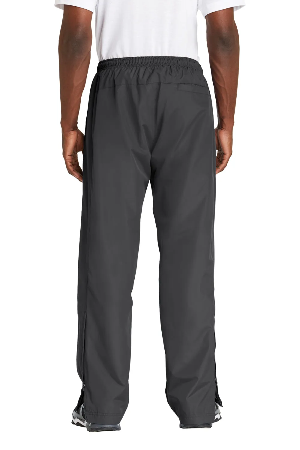 Sport-Tek Mens Water Resistant Wind Pants w/ Pockets - Graphite Grey