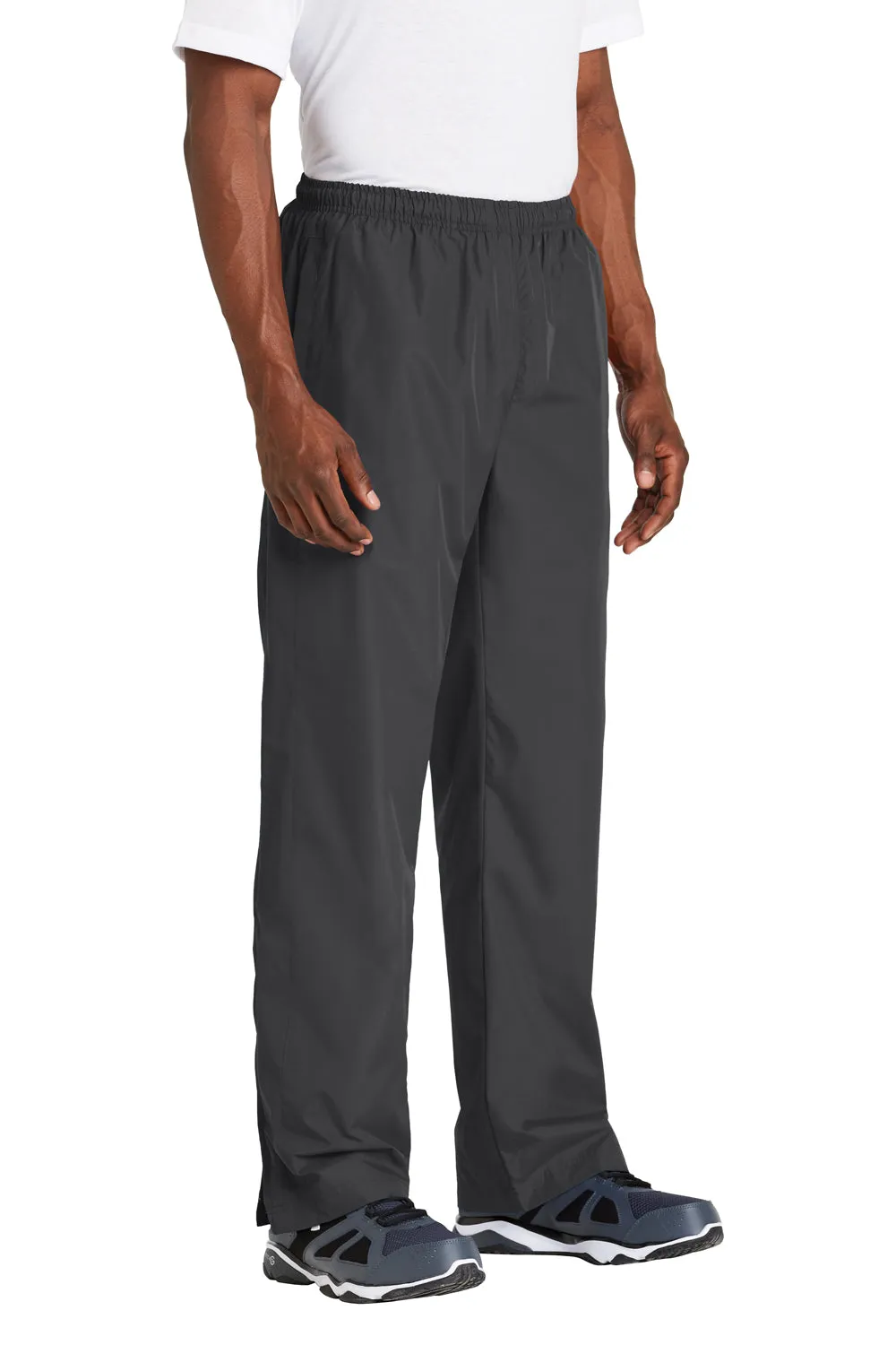 Sport-Tek Mens Water Resistant Wind Pants w/ Pockets - Graphite Grey