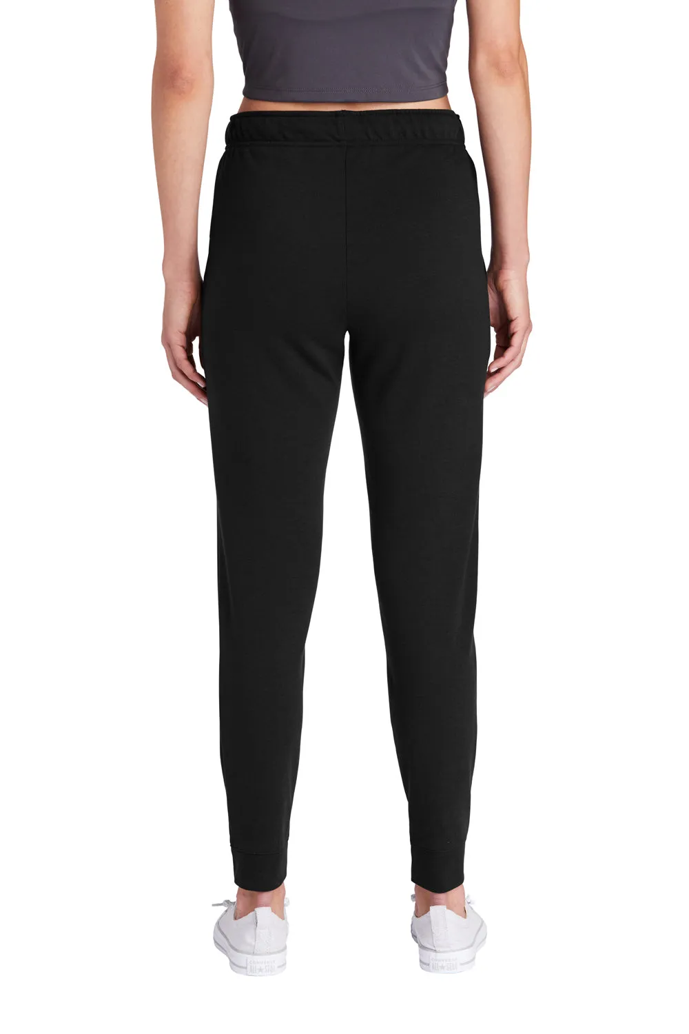 Sport-Tek Womens Moisture Wicking Fleece Jogger Sweatpants w/ Pockets - Black