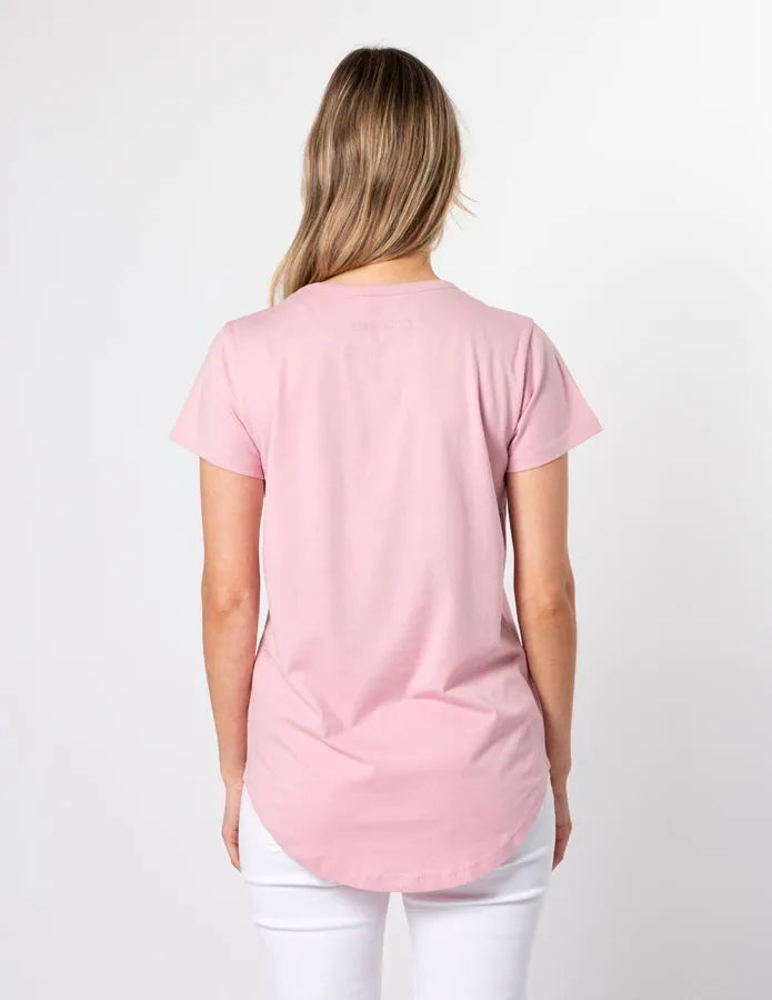 Stella   Gemma T-Shirt Blush Red Chevron Cross