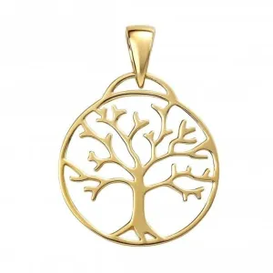 Pendentif Arbre de Vie en Argent Sterling Plaqué Or P4867 - Bijoux Beginnings