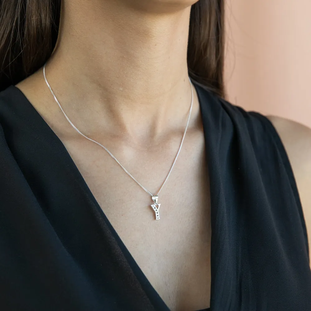 Pendentif en argent sterling avec initiale 