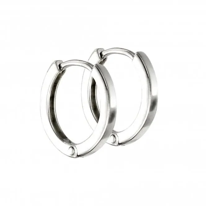 Boucles d'oreilles Huggie mini profil plat en argent sterling E5864 Beginnings Jewellery