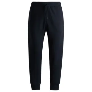 Stretch-cotton tracksuit bottoms with logo print