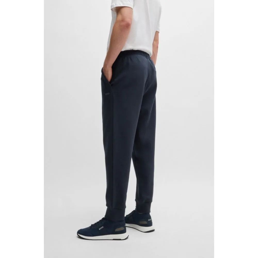 Stretch-cotton tracksuit bottoms with logo print
