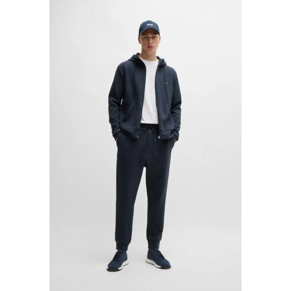 Stretch-cotton tracksuit bottoms with logo print