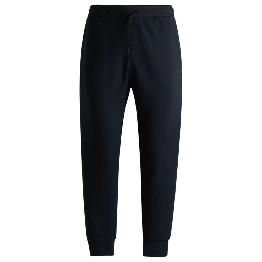 Stretch-cotton tracksuit bottoms with logo print