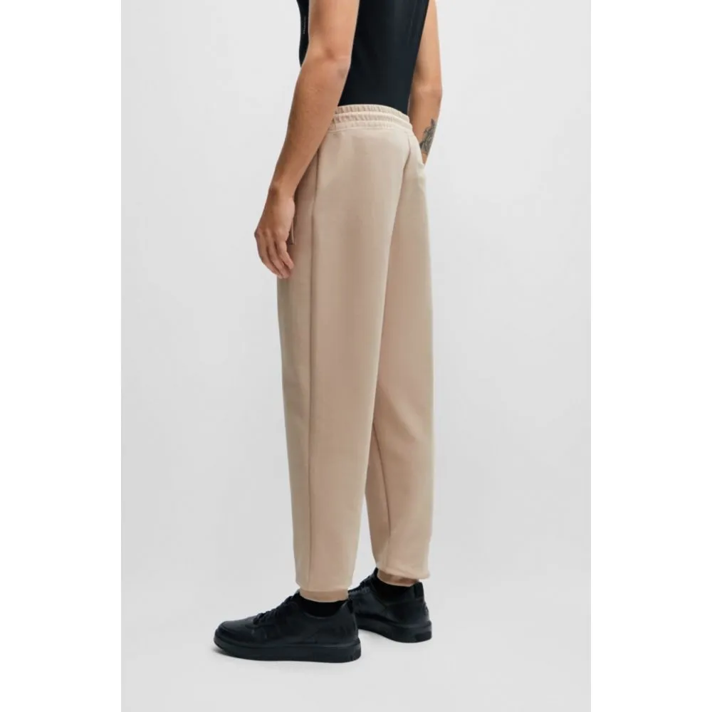 Stretch-cotton tracksuit bottoms with stacked logo