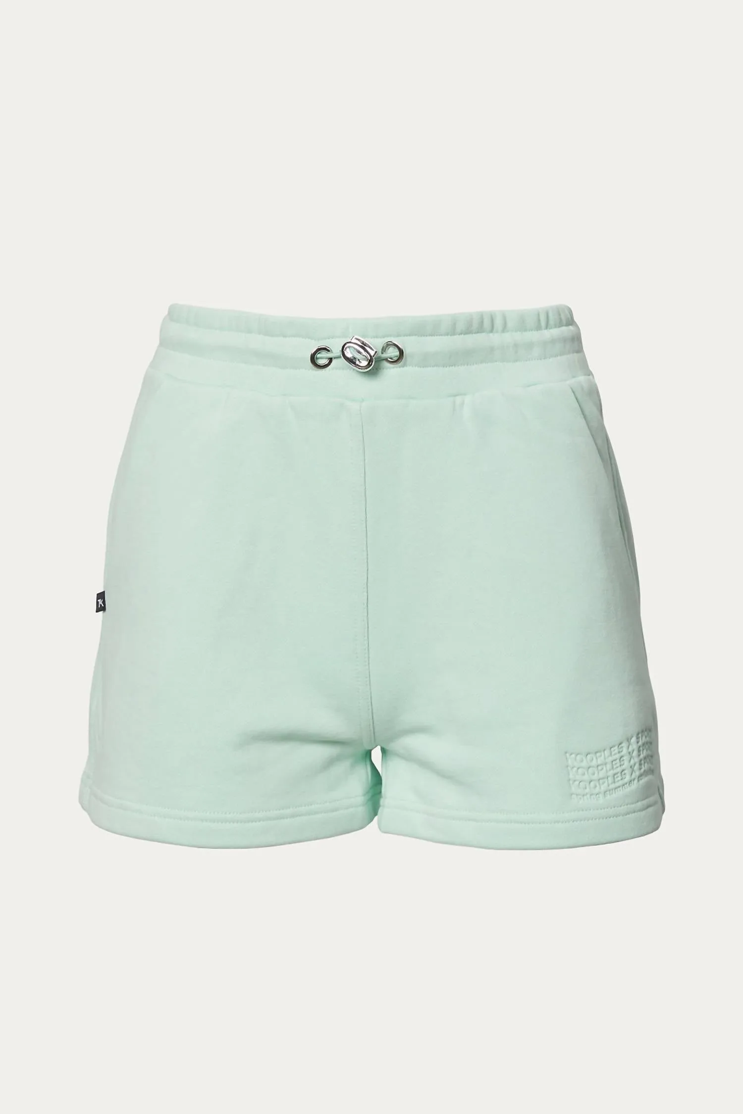 Sweat Short With Logo In Mint Green