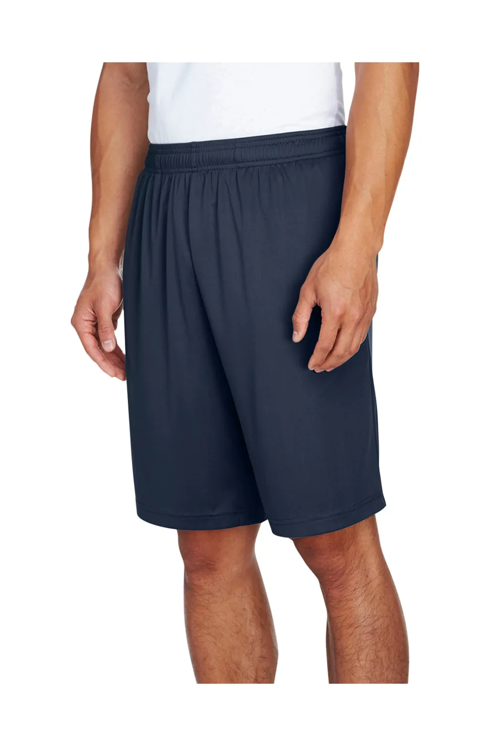 Team 365 Mens Zone Performance Moisture Wicking Shorts w/ Pockets - Dark Navy Blue