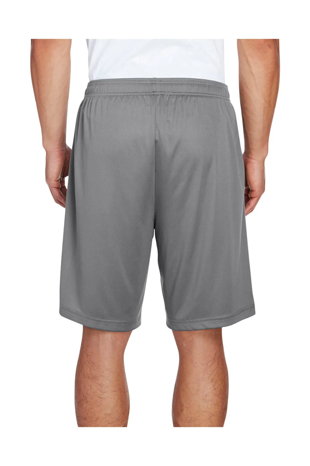 Team 365 Mens Zone Performance Moisture Wicking Shorts w/ Pockets - Graphite Grey