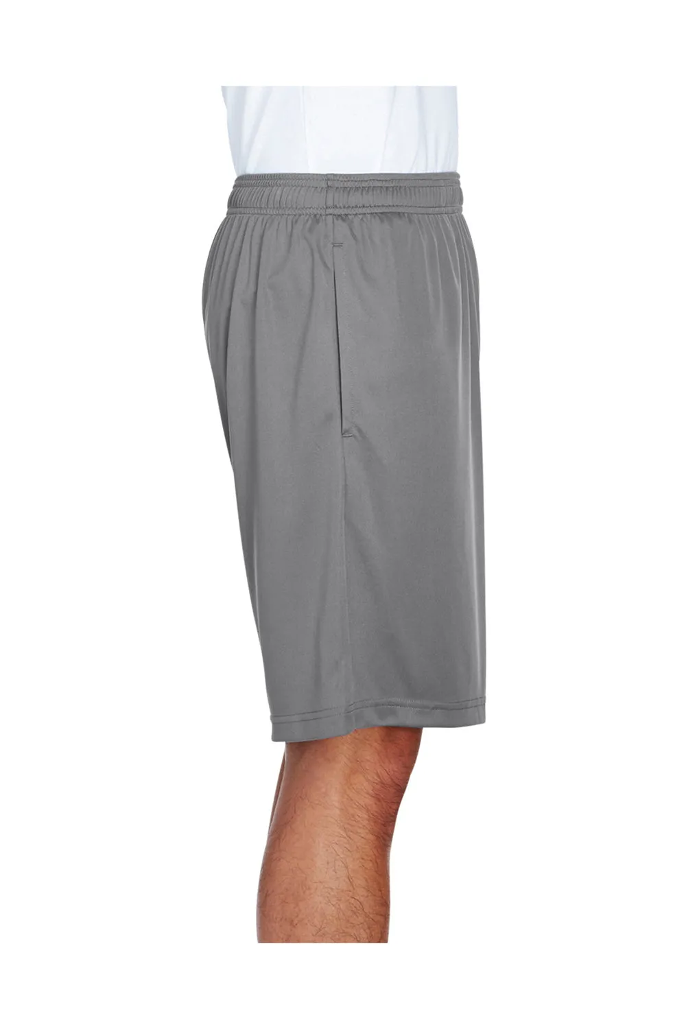 Team 365 Mens Zone Performance Moisture Wicking Shorts w/ Pockets - Graphite Grey