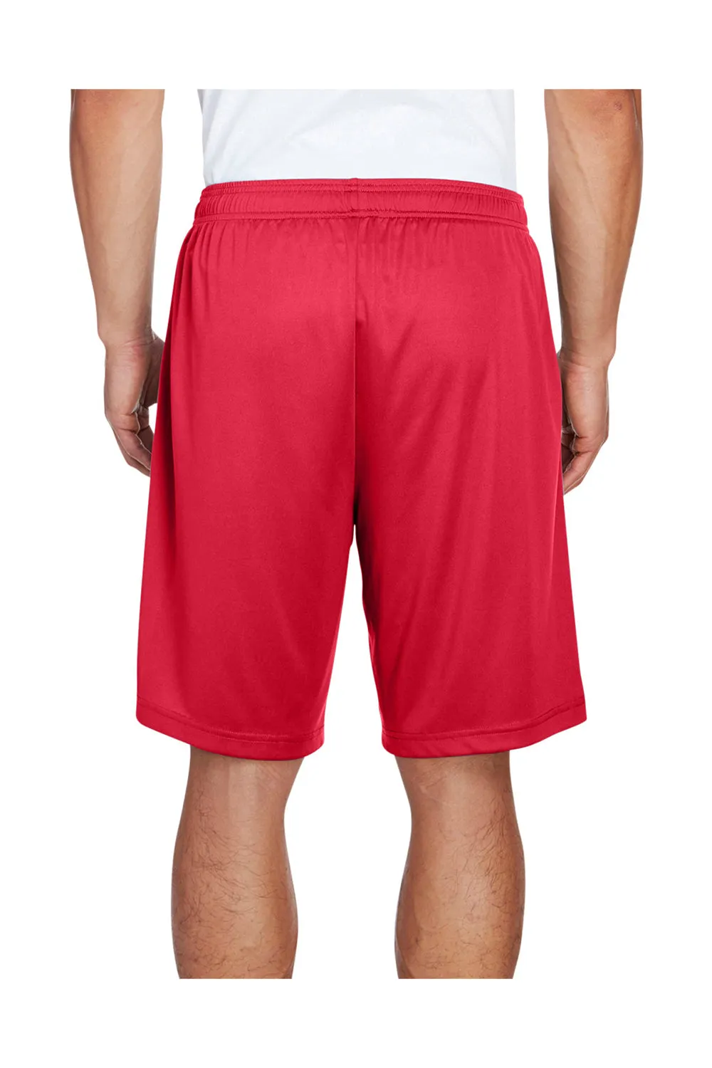 Team 365 Mens Zone Performance Moisture Wicking Shorts w/ Pockets - Red